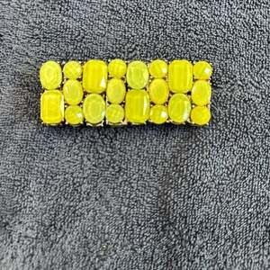 Neon Yellow Chunky Beaded Stretch Bracelet — Festival Rave Statement Jewelry